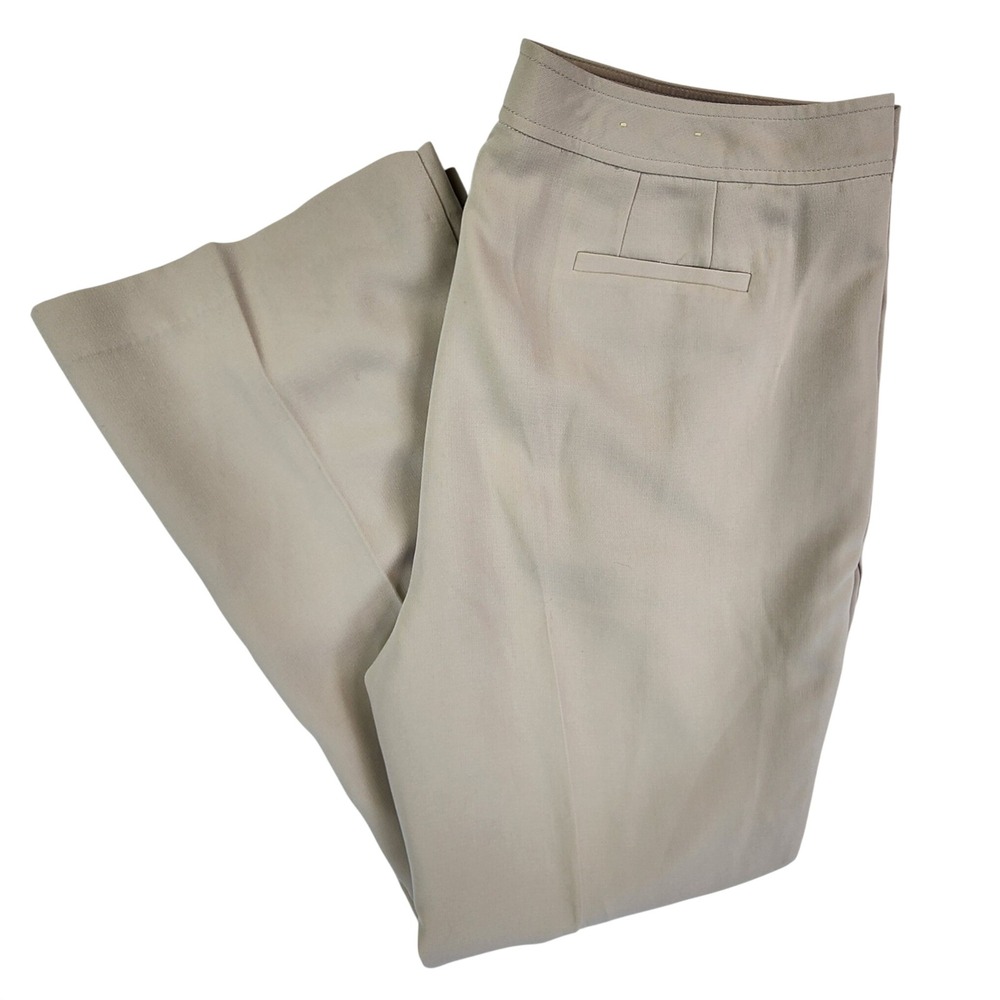 Eddie Bauer Tan Mercer Fit Wide Leg Pants Women Size 18 Office Prof. Classic‎